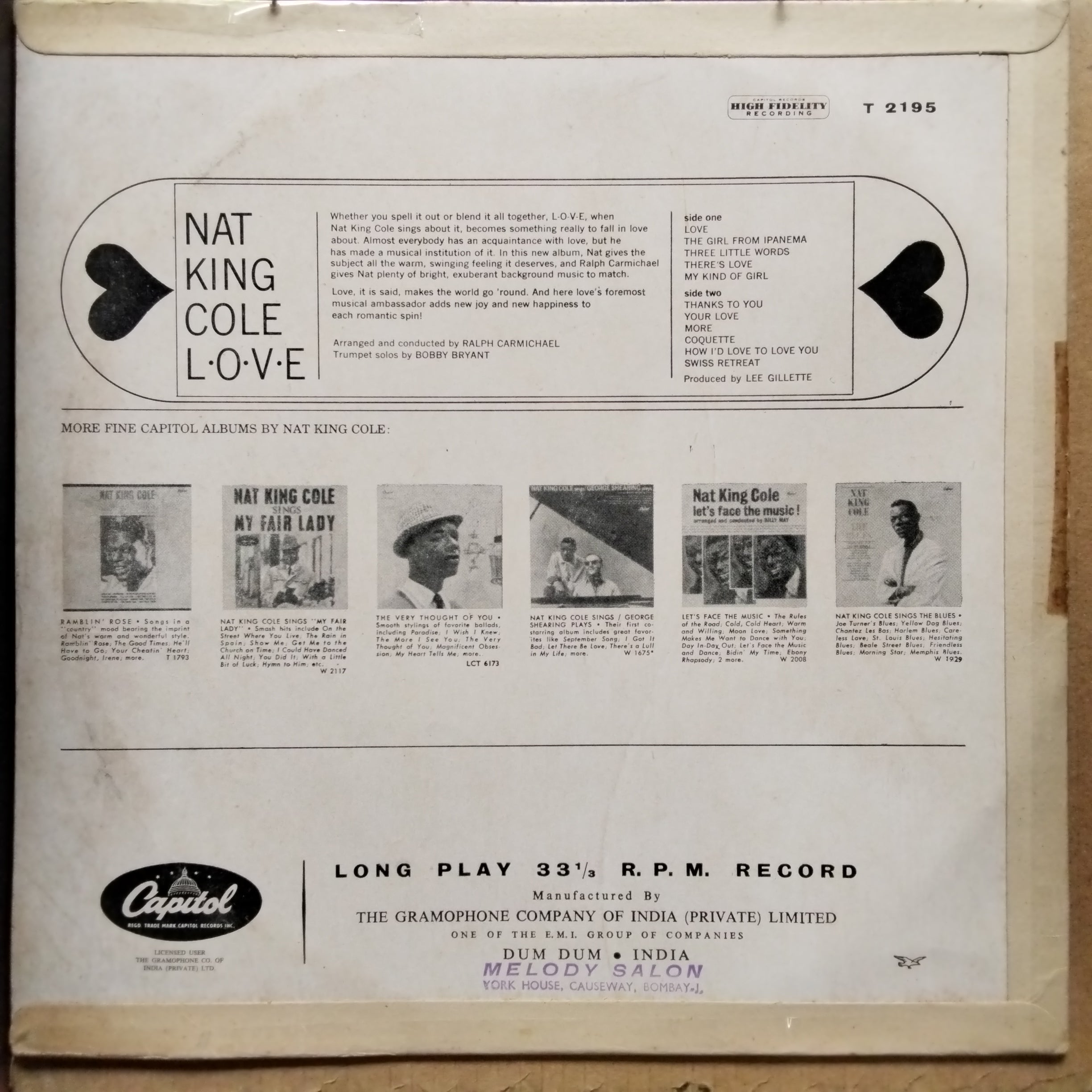 Nat King Cole - L-O-V-E (Vinyl)