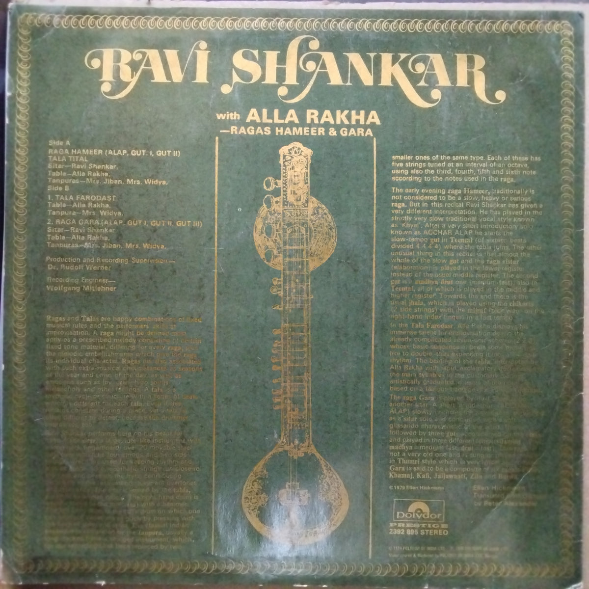 Ravi Shankar  - With Alla Rakha Ragas Hameer & Gara (Vinyl)