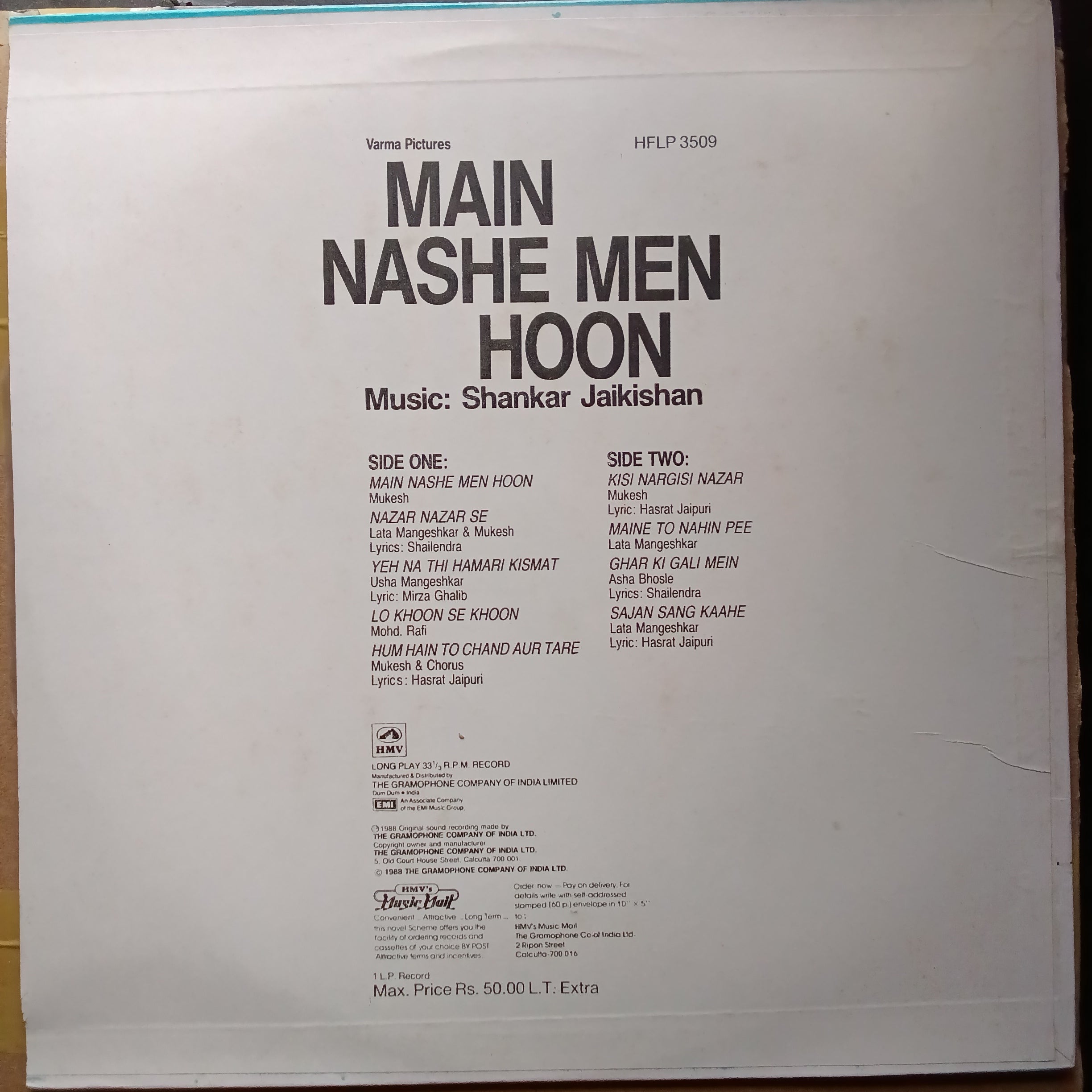 Shankar Jaikishan  - Main Nashe Men Hoon (Vinyl)