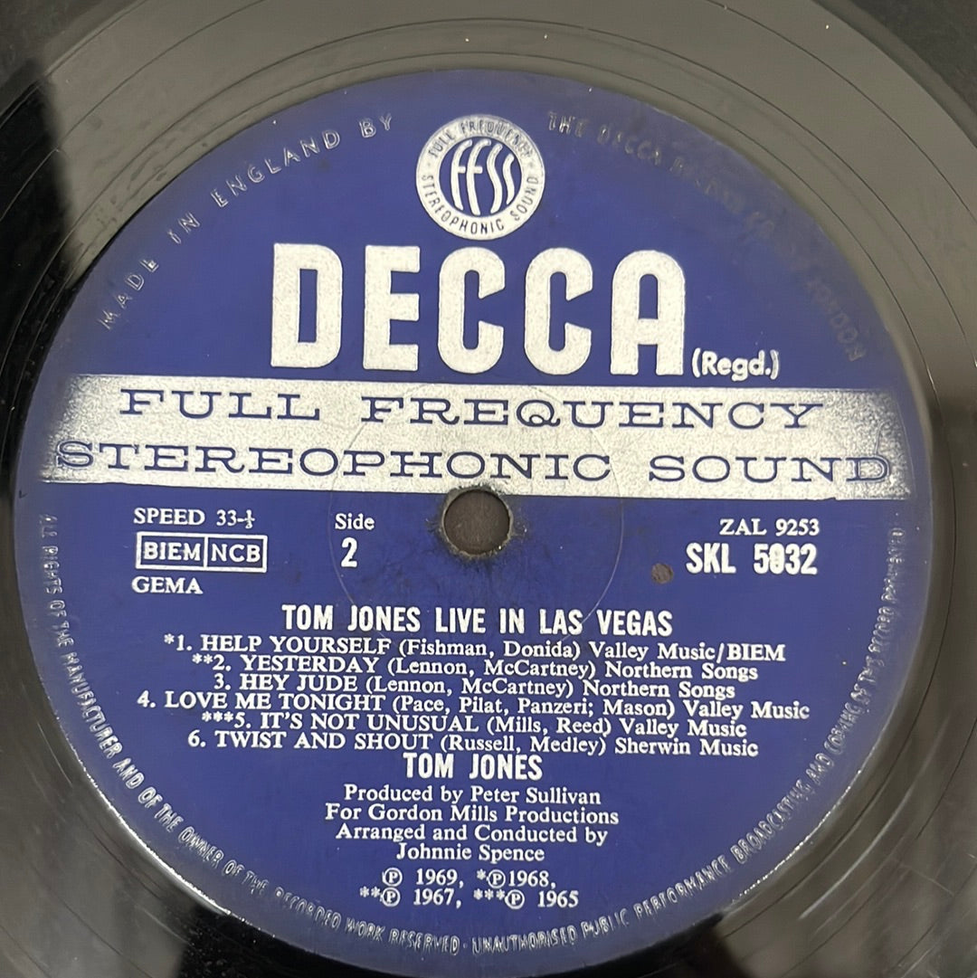 Tom Jones - Live In Las Vegas (Vinyl)