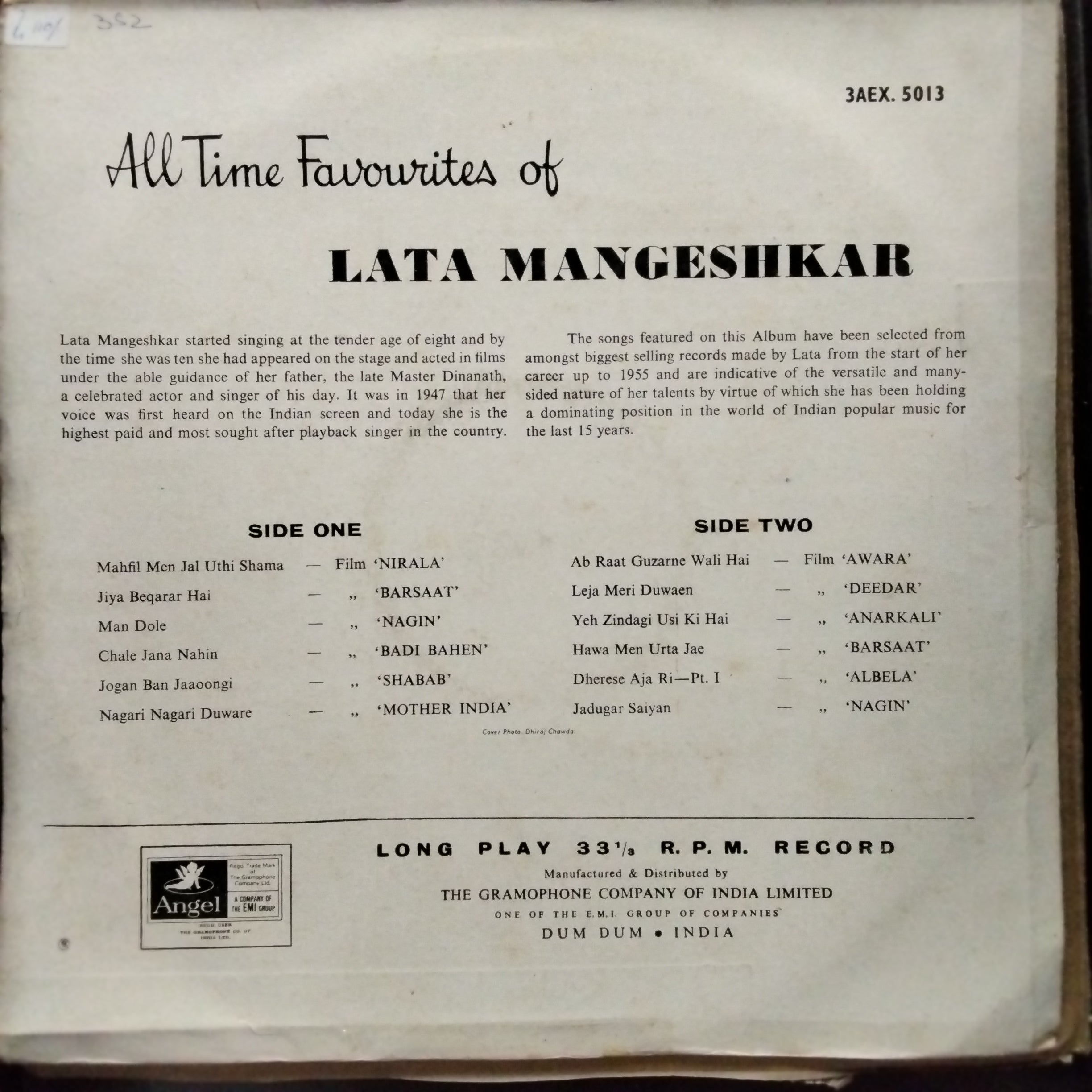 Lata Mangeshkar  - All Time Favorites Of Lata Mangeshkar (Vinyl)