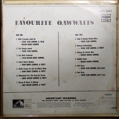 Ahmed Qawwal, Iqbal Husain Qawwal, Rashid Hairan  - Favourite Qawwalis (Vinyl)
