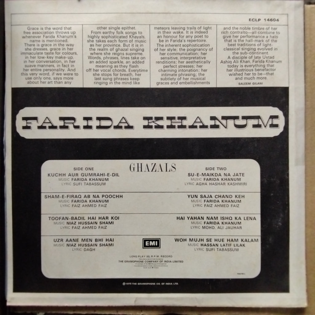 Farida Khanum  - Ghazals (Vinyl)