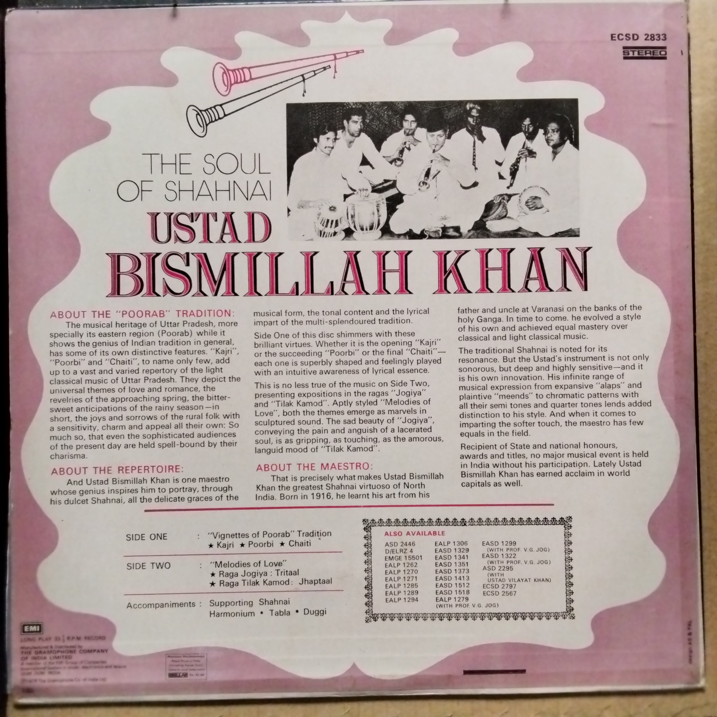 Ustad Bismillah Khan*  - The Soul Of Shahnai (Vinyl)