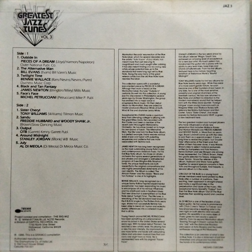 Various  - Greatest Jazz Tunes (Vinyl)