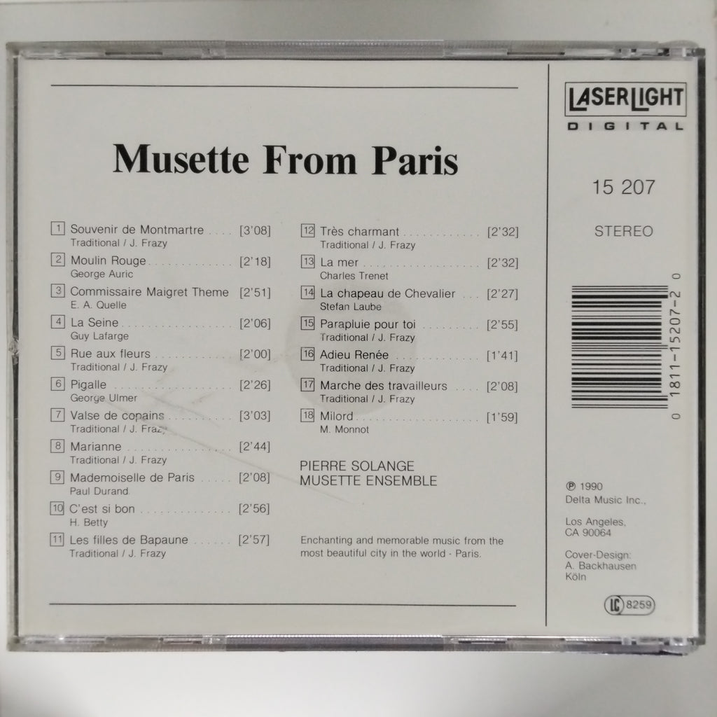 Pierre Solange Musette Ensemble  - Musette From Paris (CD)