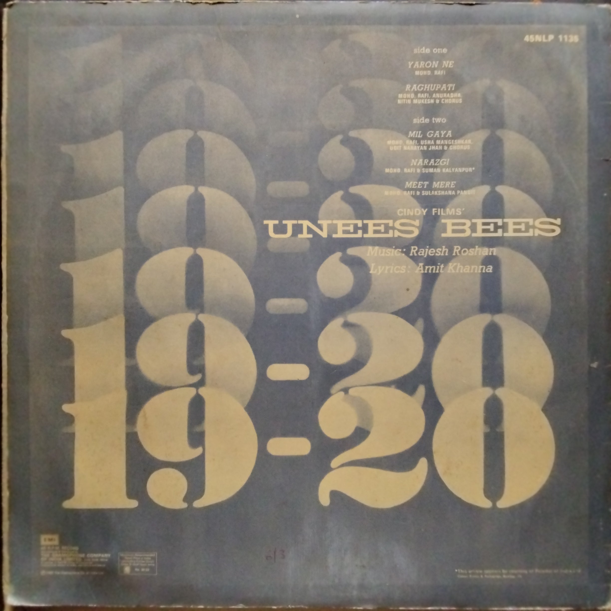 Rajesh Roshan  - Unees Bees (Vinyl)