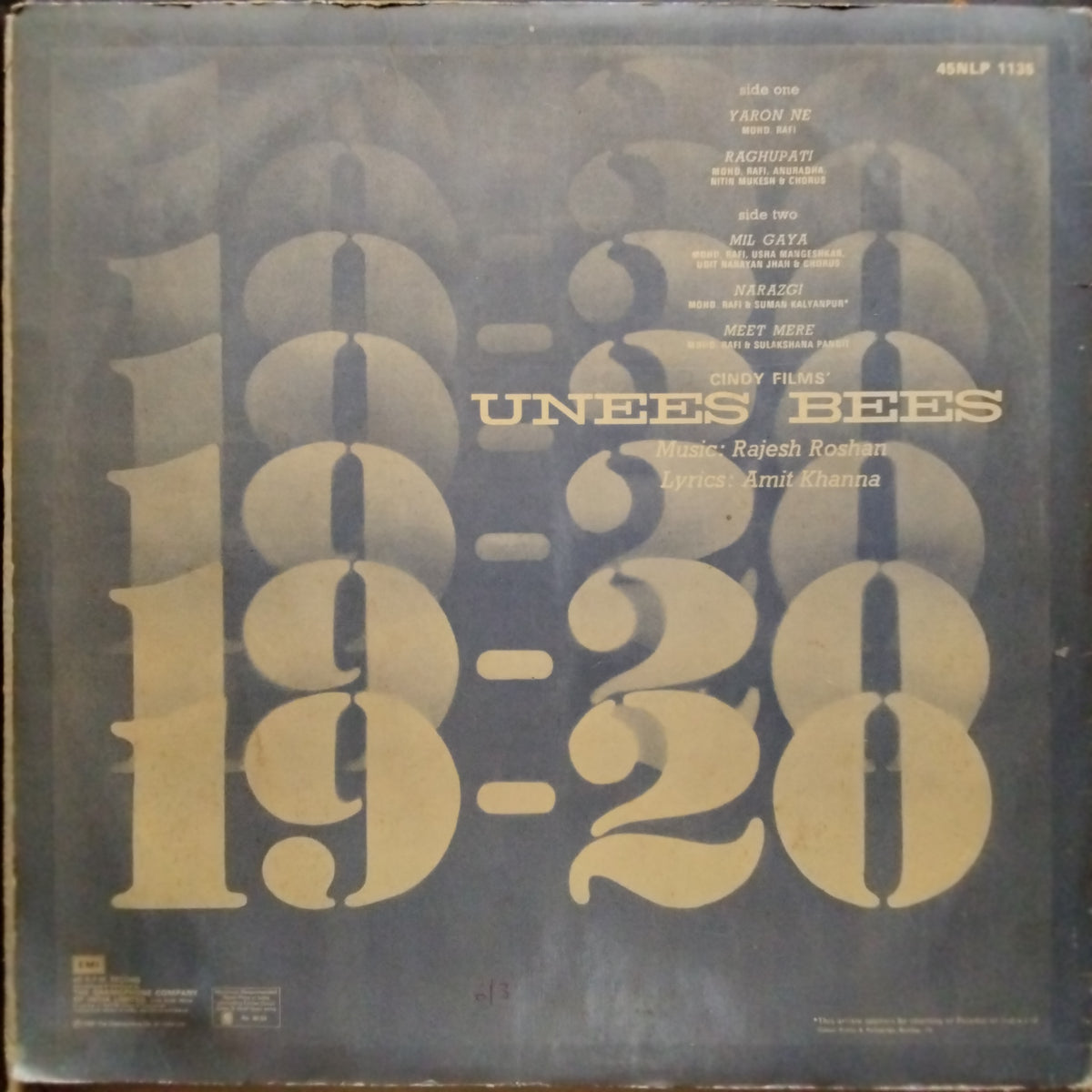 Rajesh Roshan  - Unees Bees (Vinyl)