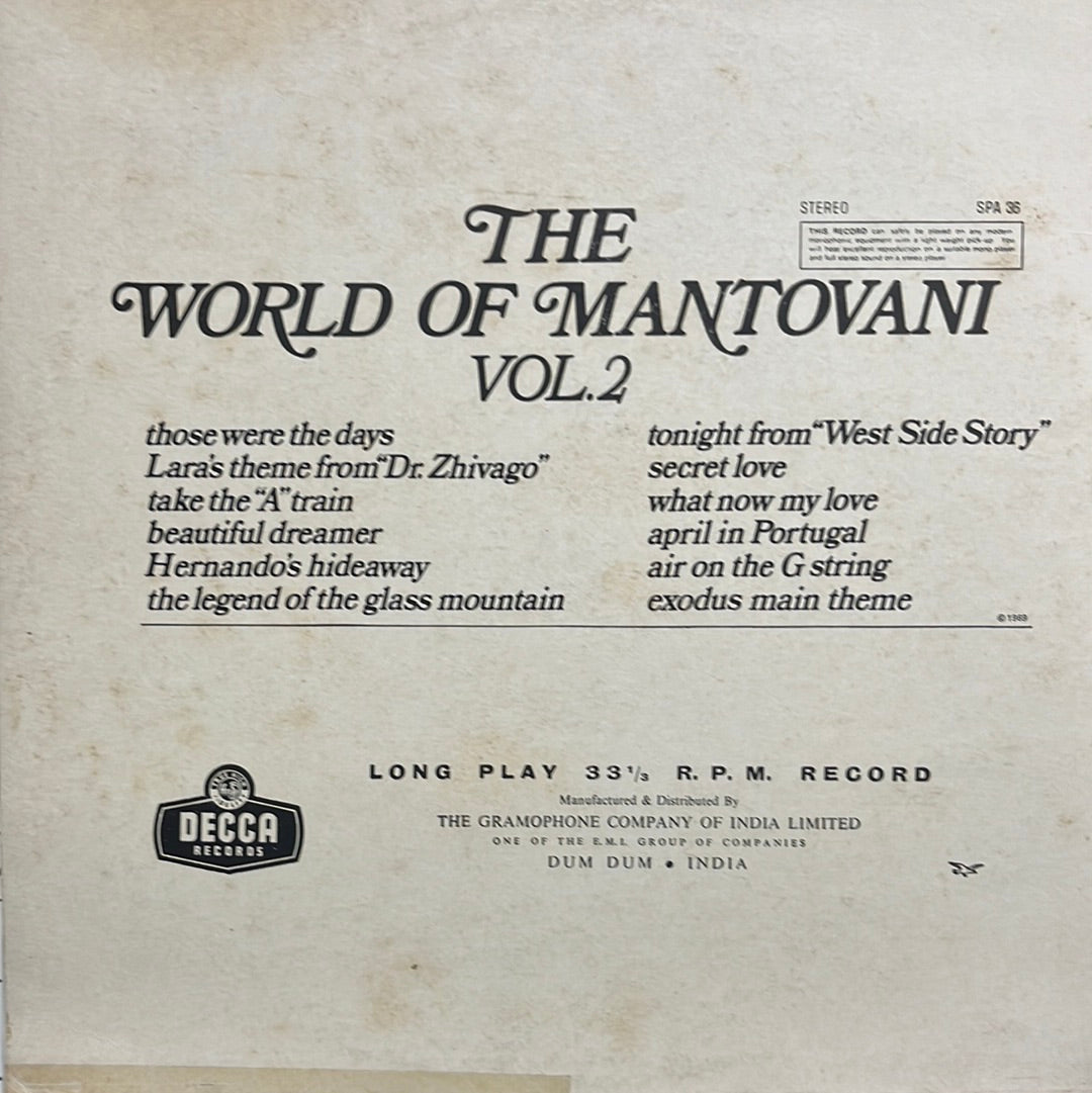 Mantovani And His Orchestra - The World Of Mantovani Vol.2 (Vinyl)