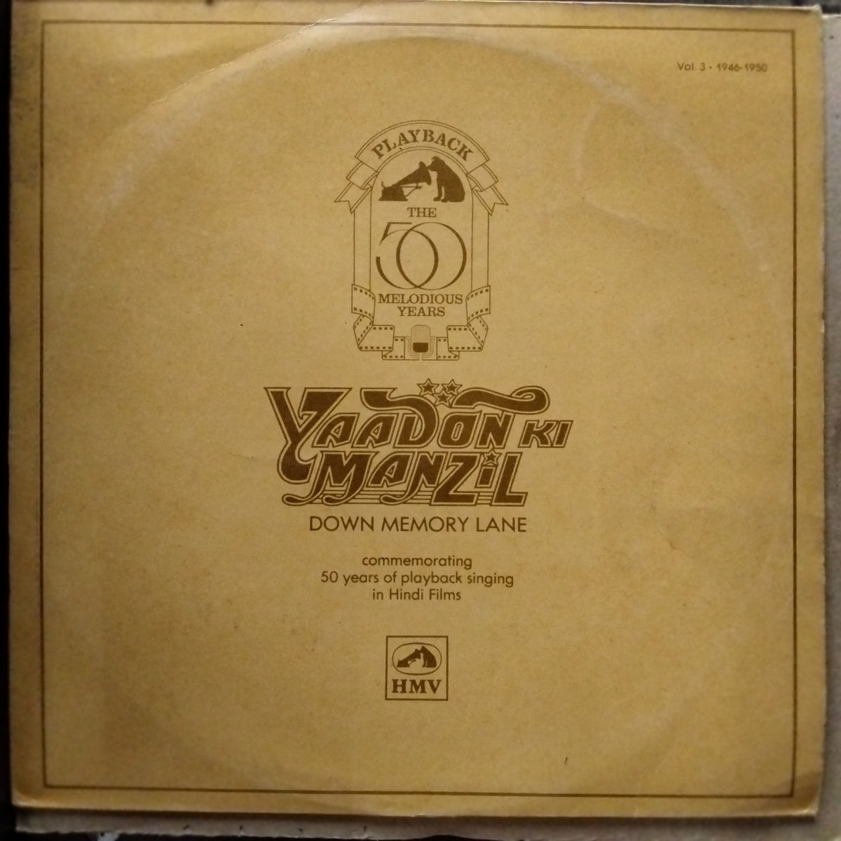 Various  - Yaadon Ki Manzil - Down Memory Lane Vol.3 (1946-1950) (Vinyl)
