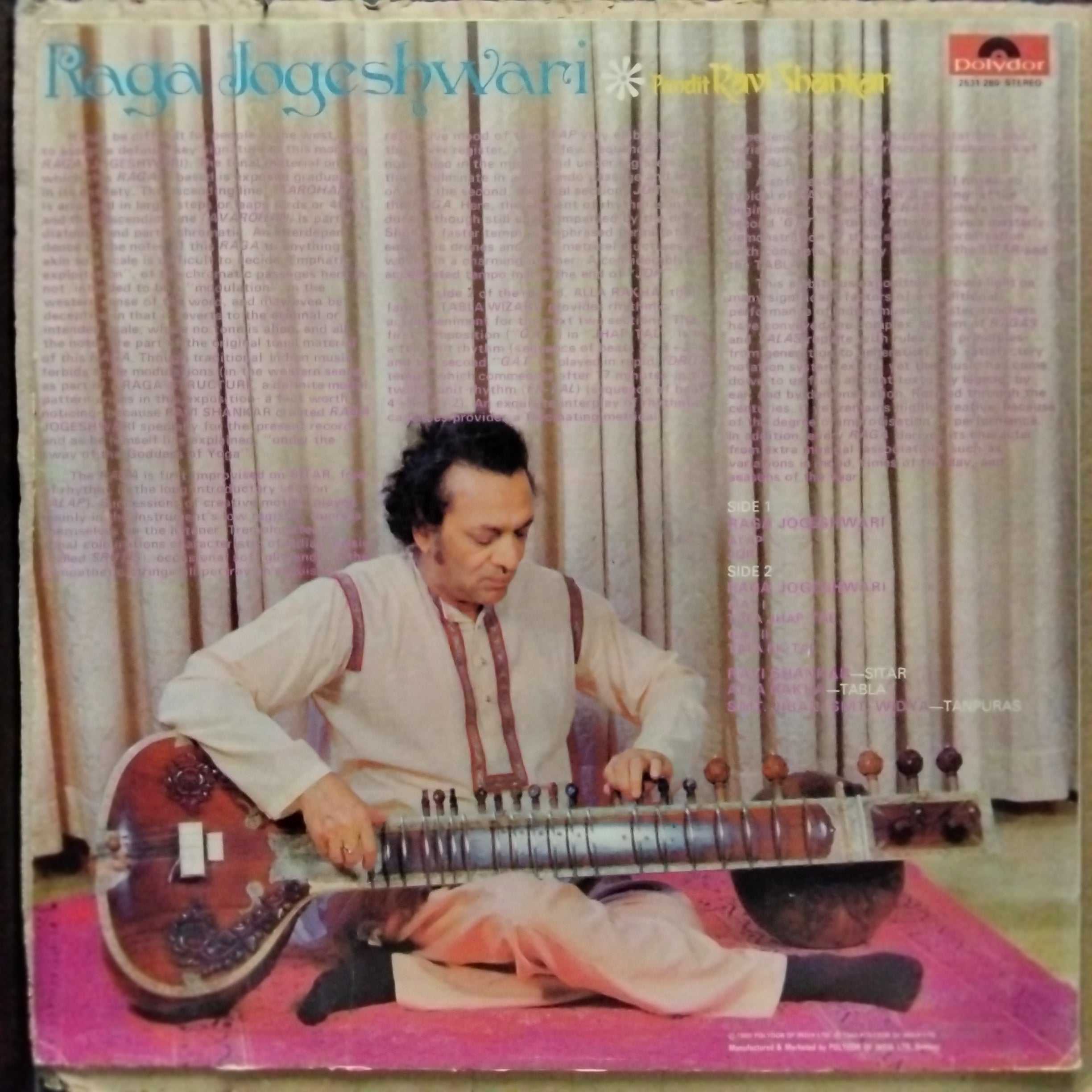 Ravi Shankar - Raga Jogeshwari  (Vinyl)