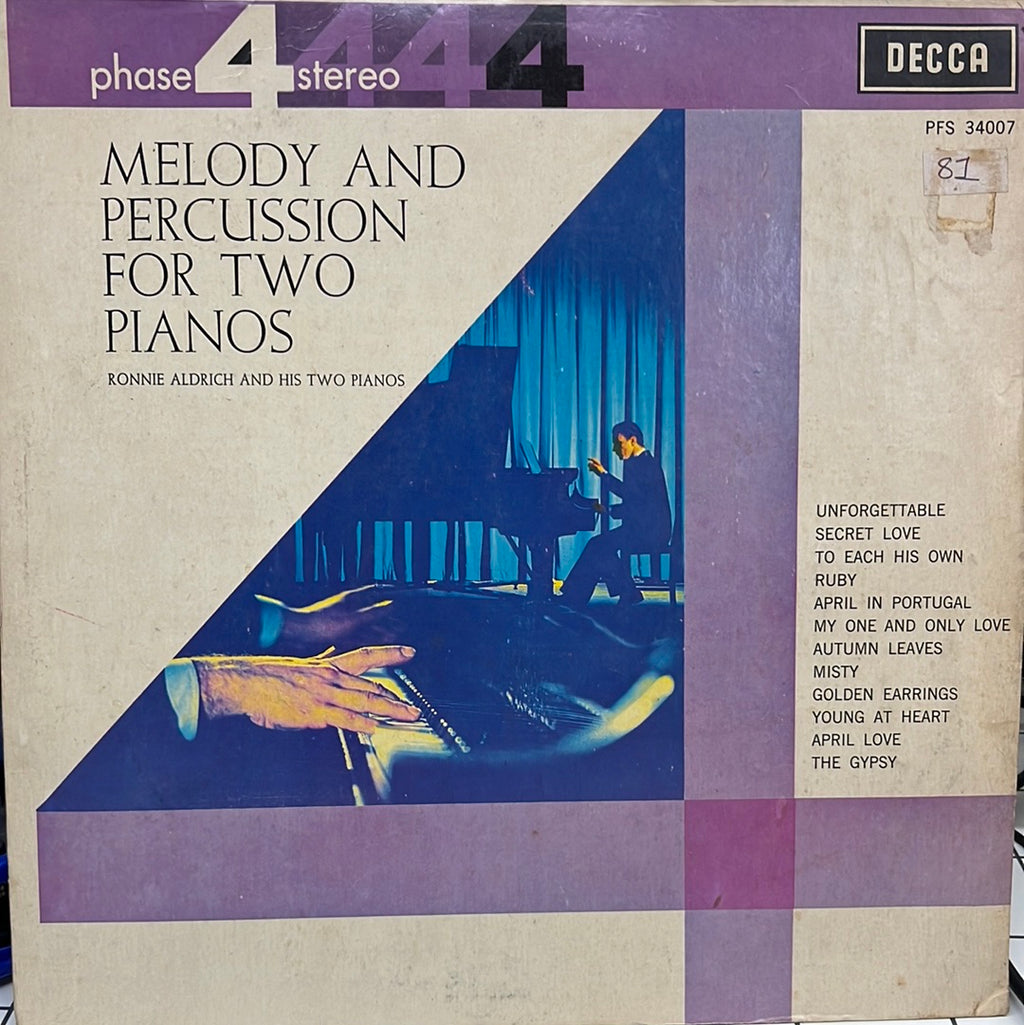 Ronnie Aldrich And His Two Pianos - Melody And Percussion For Two Pianos (Vinyl)