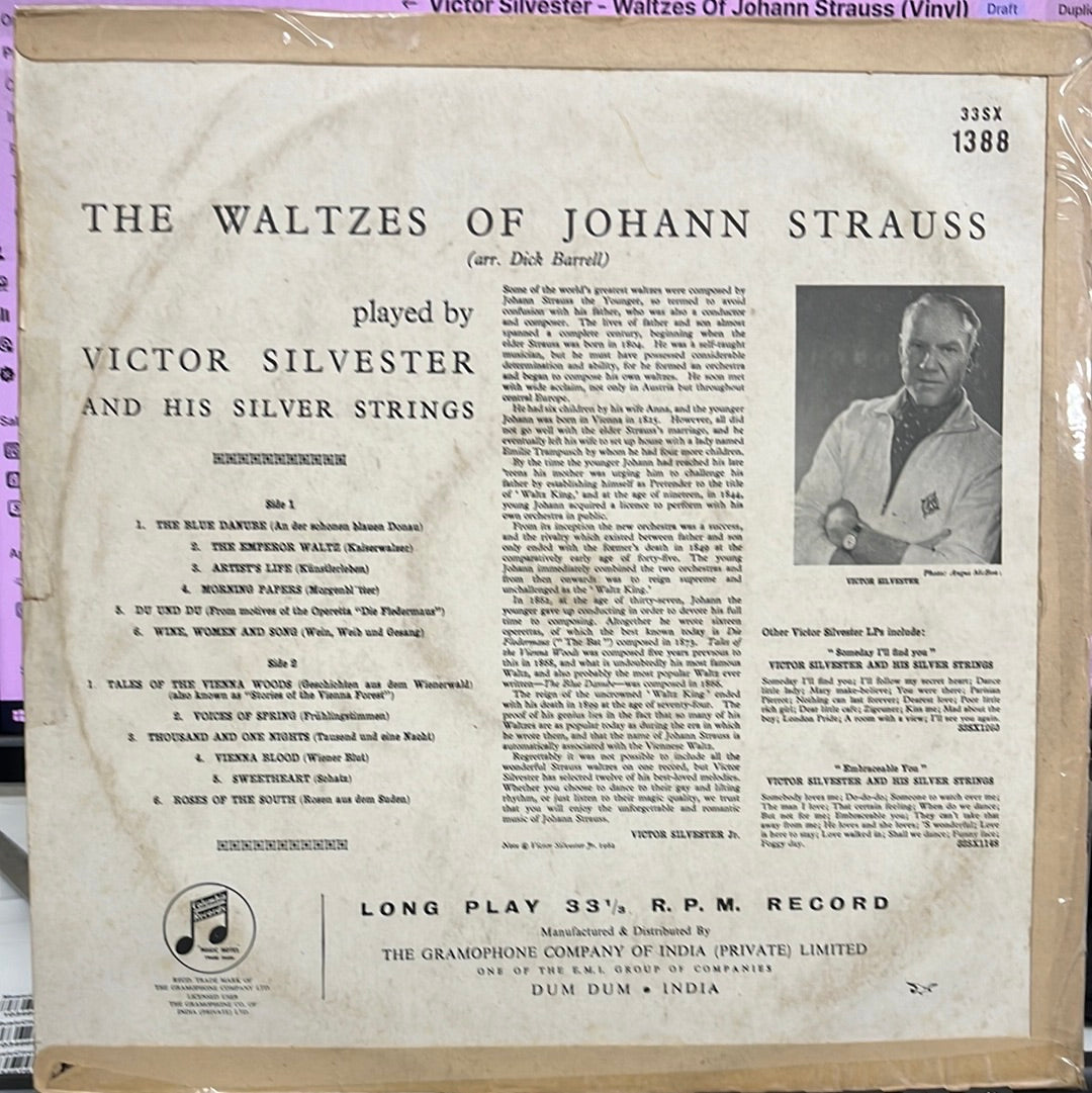 Victor Silvester - Waltzes Of Johann Strauss (Vinyl)