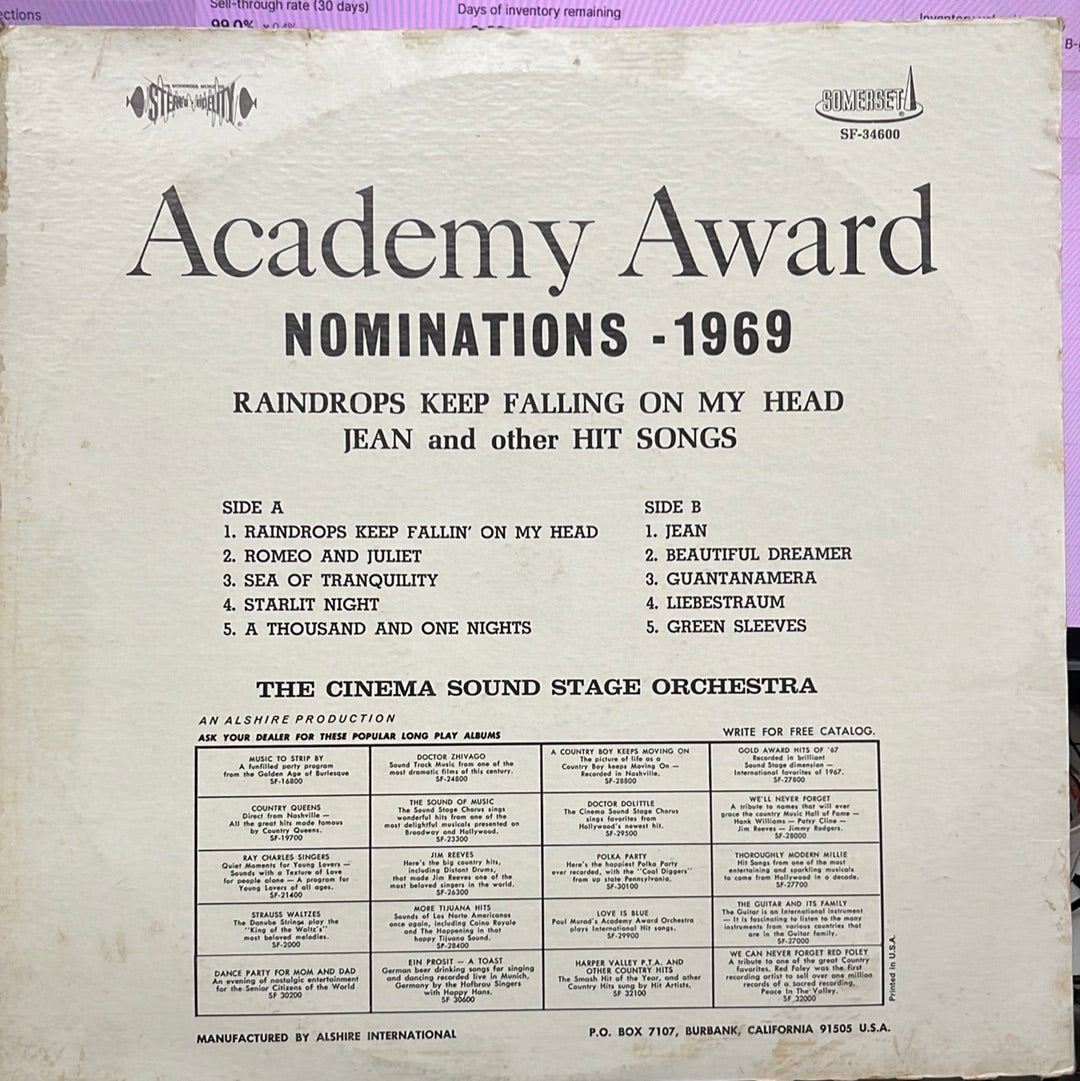 Cinema Sound Stage Orchestra - Academy Award Nominees 1969 (Vinyl)