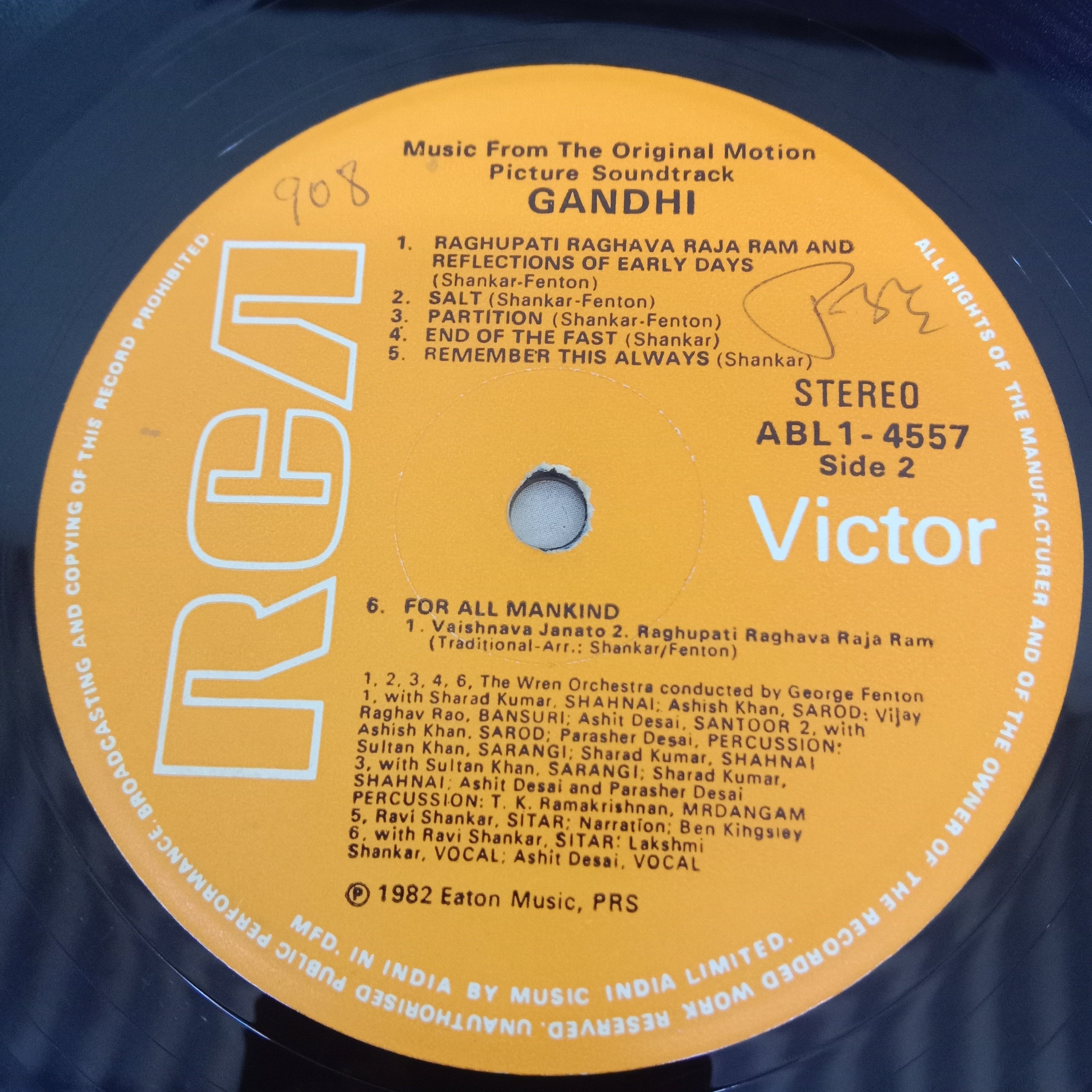 Ravi Shankar, George Fenton - Gandhi - Music From The Original Motion Picture Soundtrack (Vinyl)