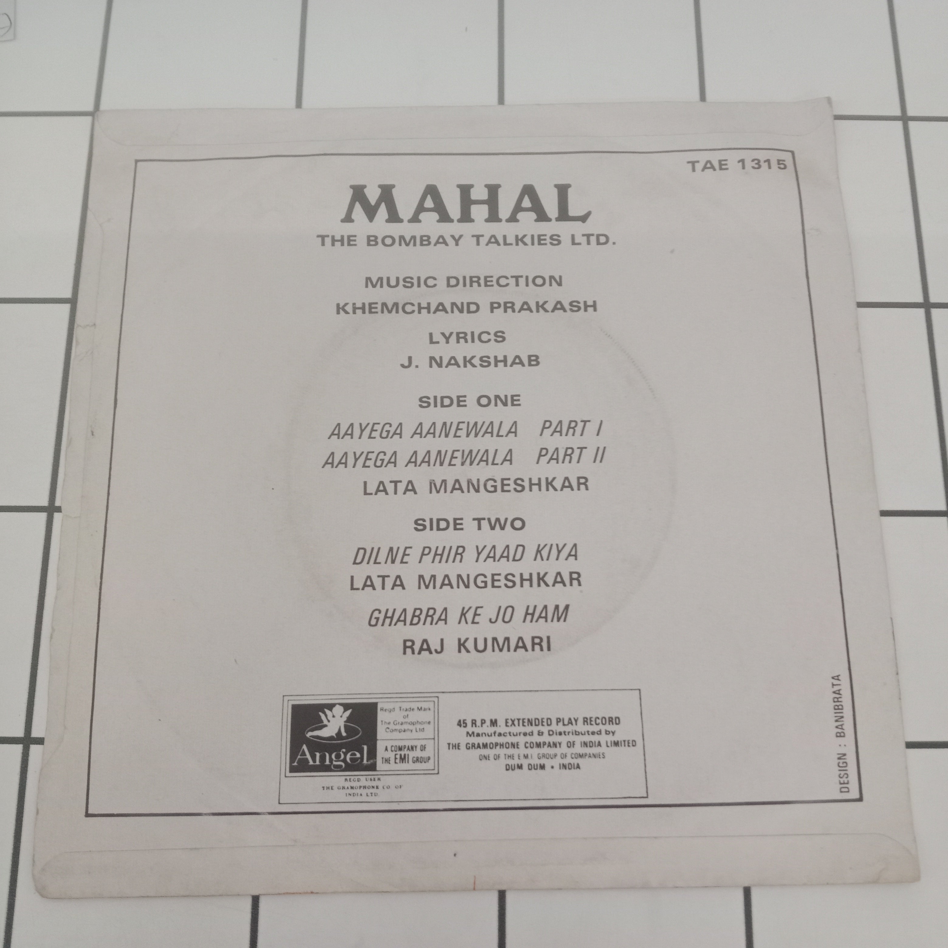 Khemchand Prakash - Mahal (45-RPM)