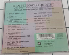 Ken Peplowski Quintet, The With Special Guest Harry Edison - Live At Ambassador Auditorium (CD)