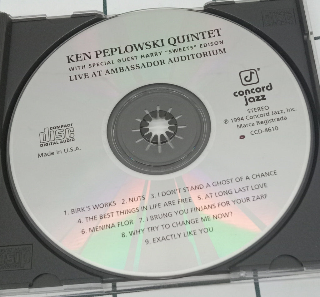 Ken Peplowski Quintet, The With Special Guest Harry Edison - Live At Ambassador Auditorium (CD)