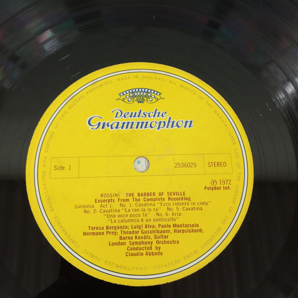 Gioacchino Rossini, Hermann Prey , Teresa Berganza, Luigi Alva, Enzo Dara, Paolo Montarsolo London Symphony Orchestra, Claudio Abbado -  Rossini: Il Barbiere Di Siviglia (Querschnitt) (Vinyl)