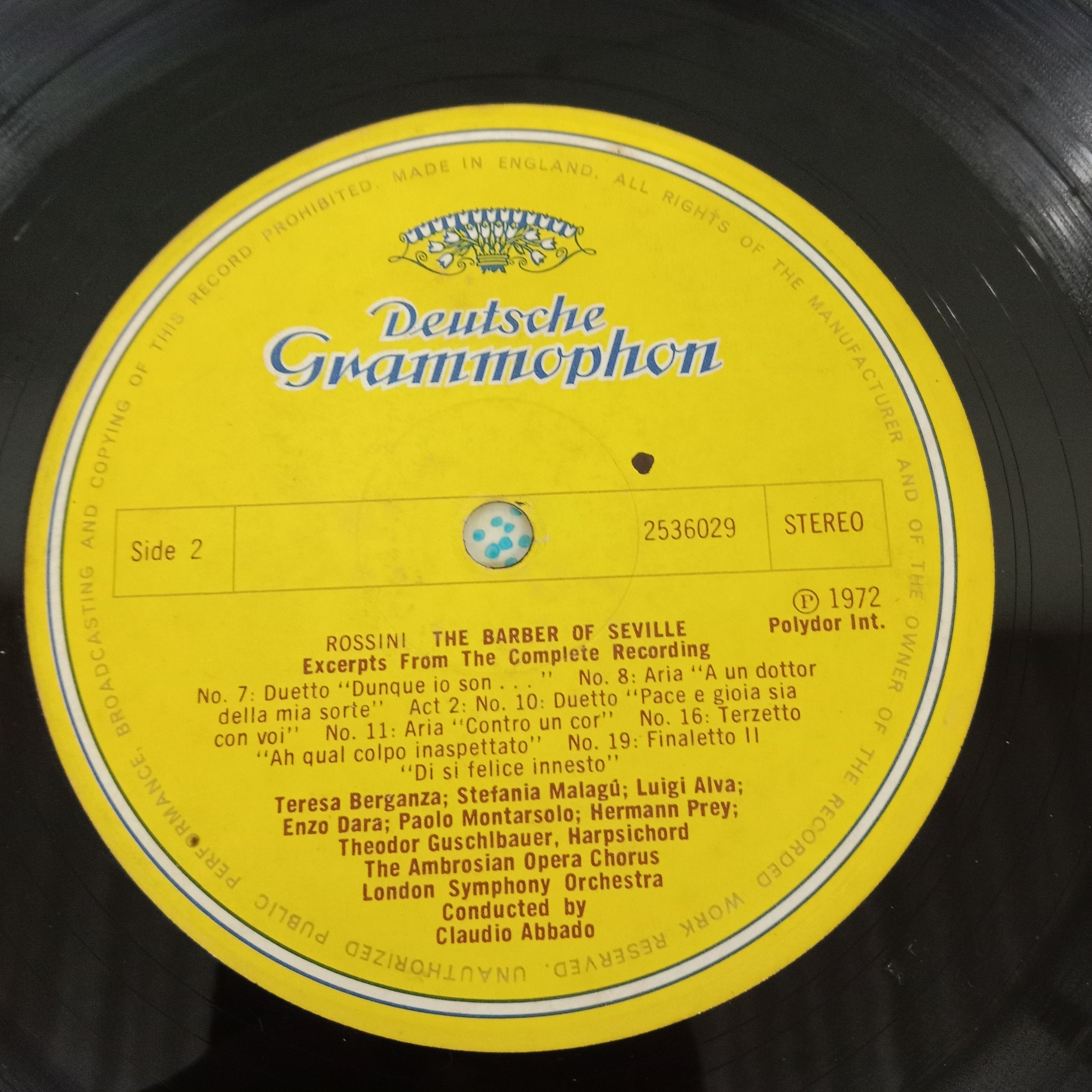 Gioacchino Rossini, Hermann Prey , Teresa Berganza, Luigi Alva, Enzo Dara, Paolo Montarsolo London Symphony Orchestra, Claudio Abbado -  Rossini: Il Barbiere Di Siviglia (Querschnitt) (Vinyl)