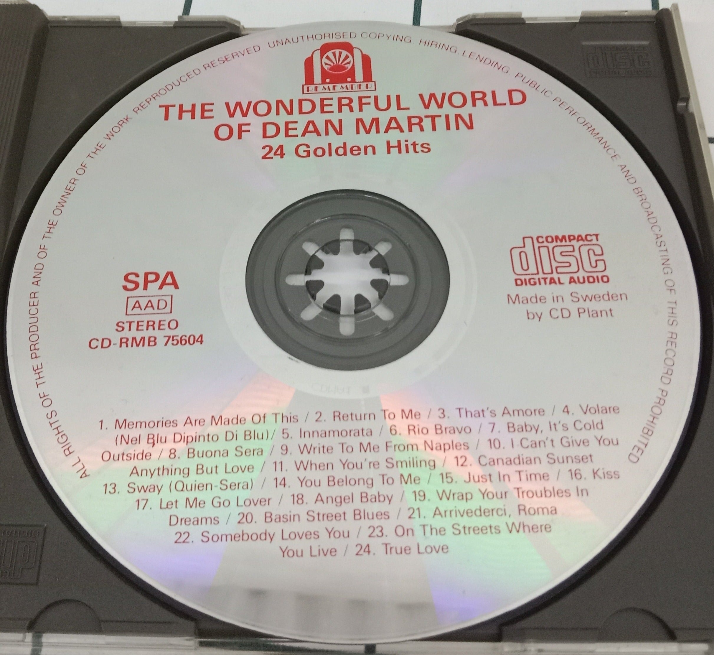 Dean Martin - The Wonderful World Of Dean Martin - 24 Golden Hits (CD)