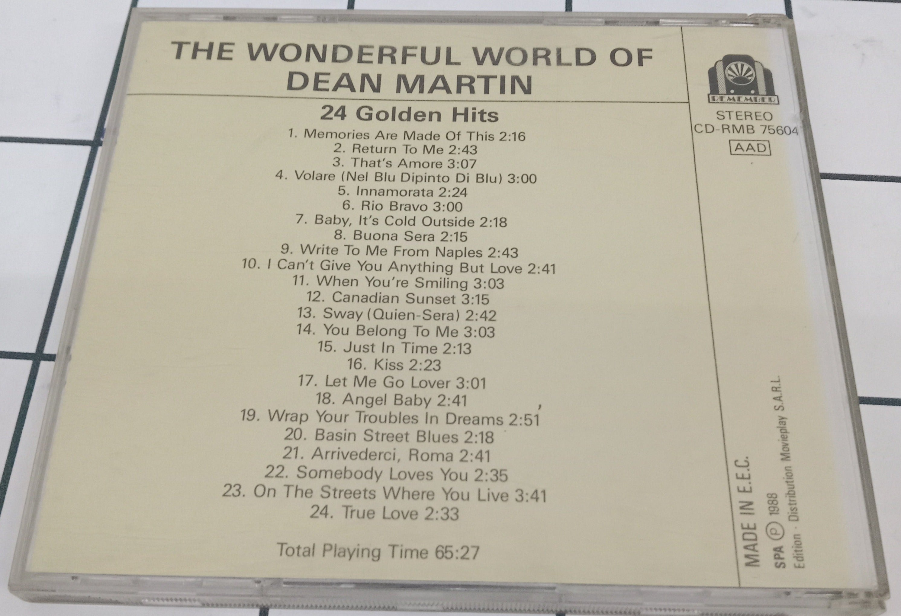 Dean Martin - The Wonderful World Of Dean Martin - 24 Golden Hits (CD)