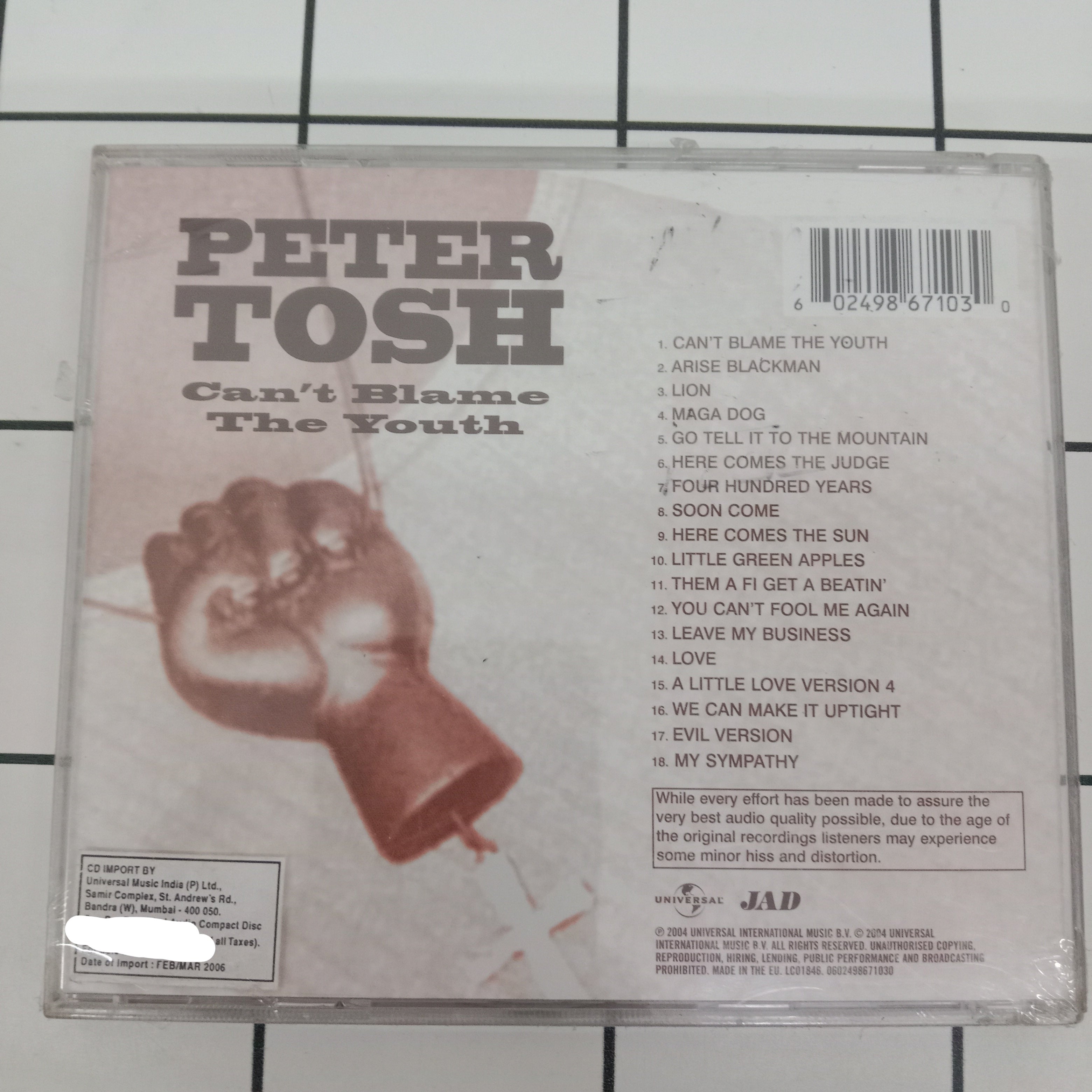 Peter Tosh - Can't Blame The Youth (CD)