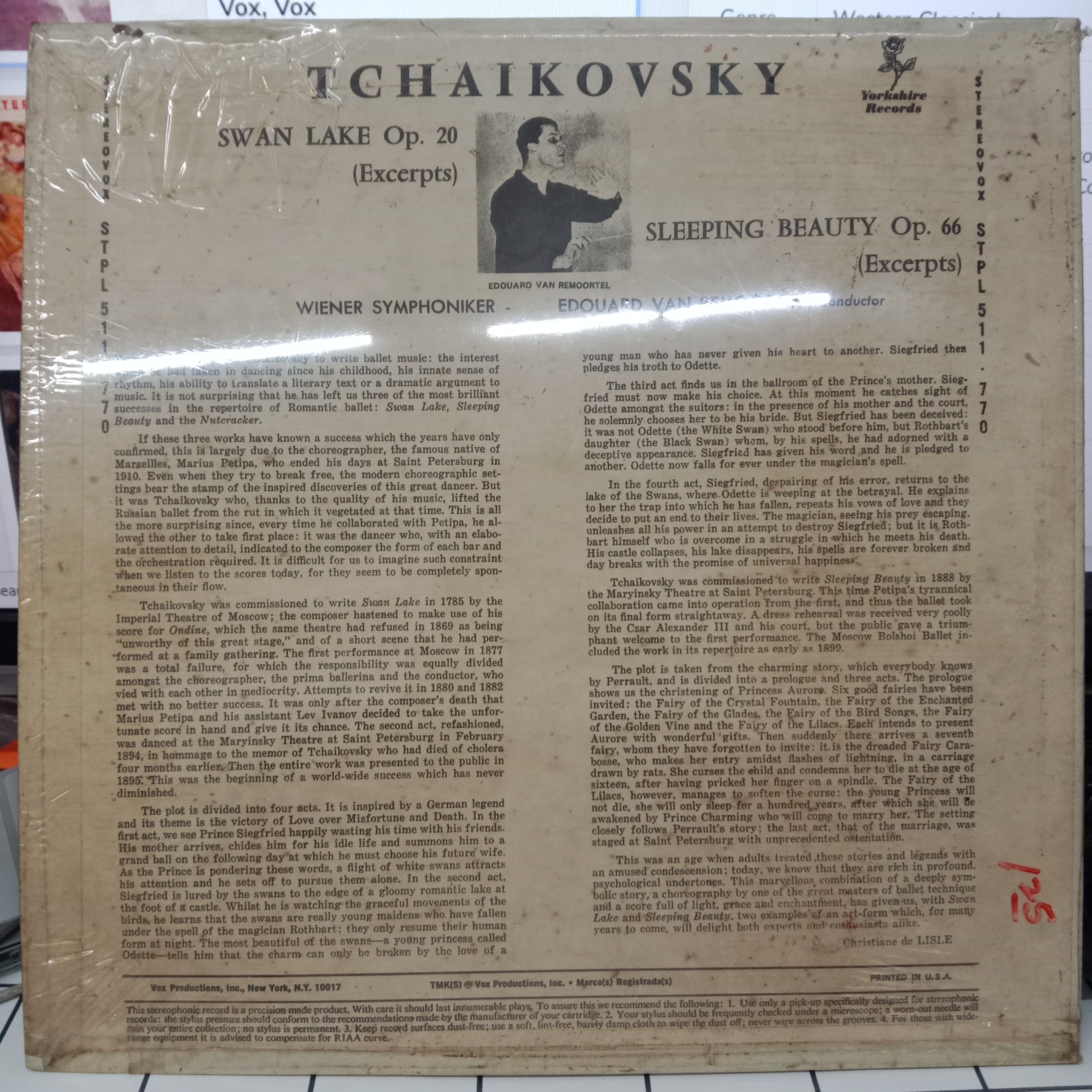 Pyotr Ilyich Tchaikovsky - Wiener Symphoniker, Edouard Van Remoortel - Tchaikovsky Ballets: Swan Lake & The Sleeping Beauty (Vinyl)