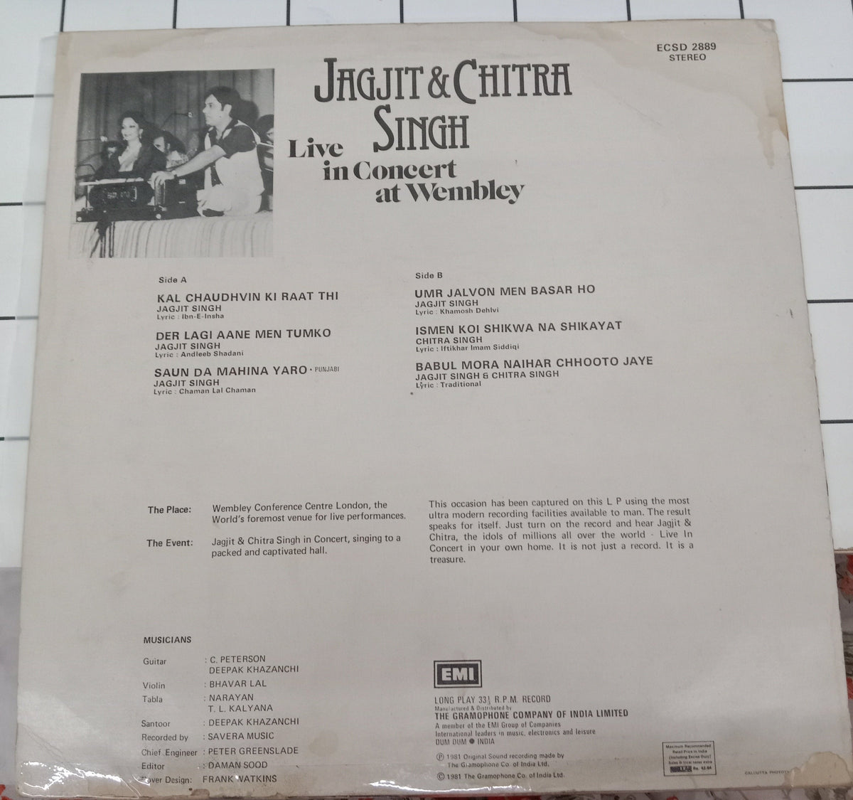 Jagjit & Chitra - Live In Concert At Wembley (Vinyl)