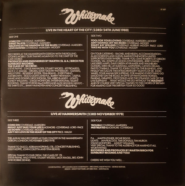 Whitesnake - Live... In The Heart Of The City (Vinyl) (2)