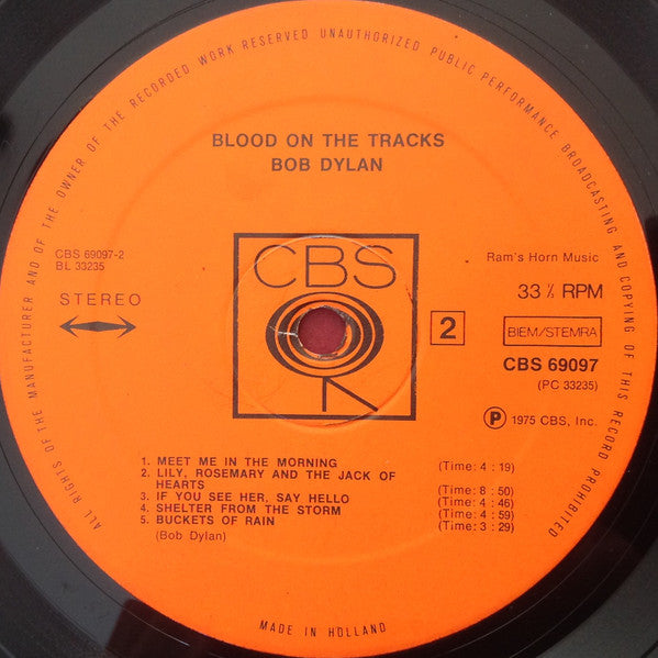 Bob Dylan - Blood On The Tracks (Vinyl)