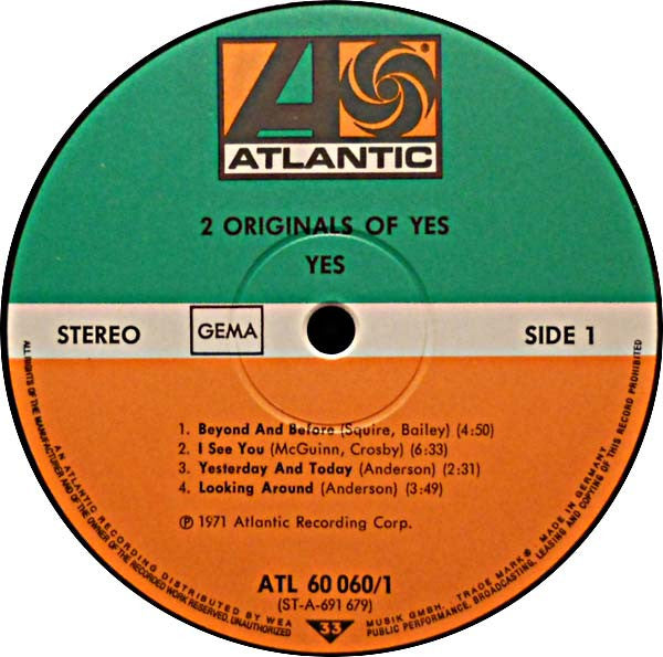 Yes - 2 Originals Of Yes (Vinyl) (2)