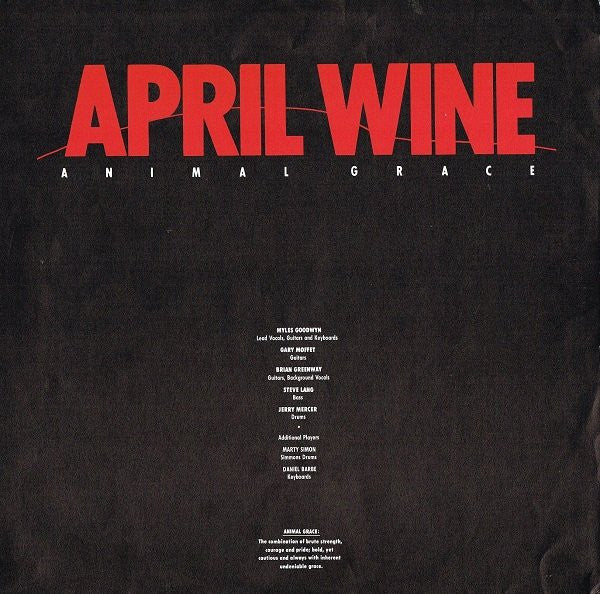 April Wine - Animal Grace (Vinyl)