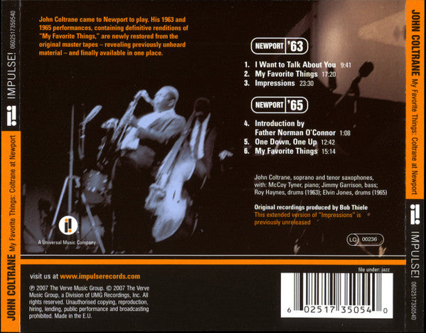 John Coltrane - My Favorite Things: Coltrane At Newport (CD)
