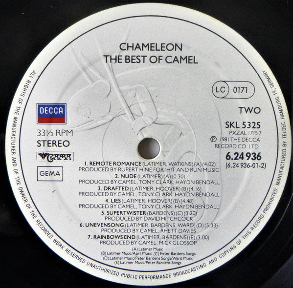 Camel - Chameleon The Best Of Camel (Vinyl)