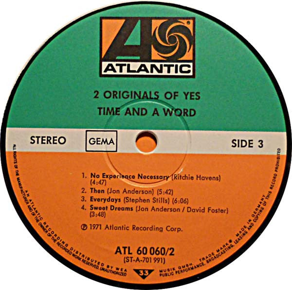 Yes - 2 Originals Of Yes (Vinyl) (2)