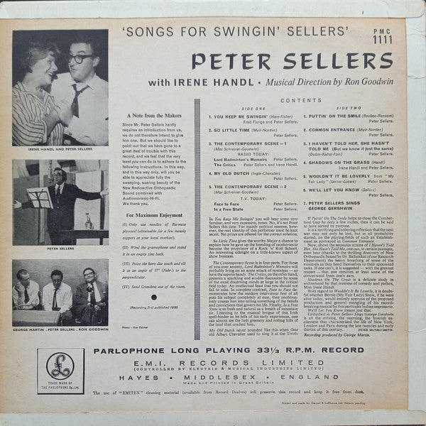 Peter Sellers - Songs For Swingin' Sellers (Vinyl)