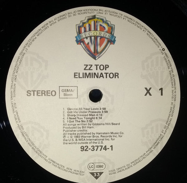 ZZ Top - Eliminator (Vinyl)