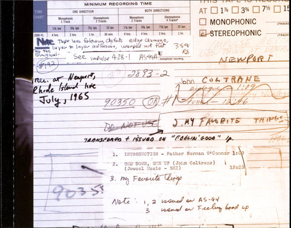 John Coltrane - My Favorite Things: Coltrane At Newport (CD)