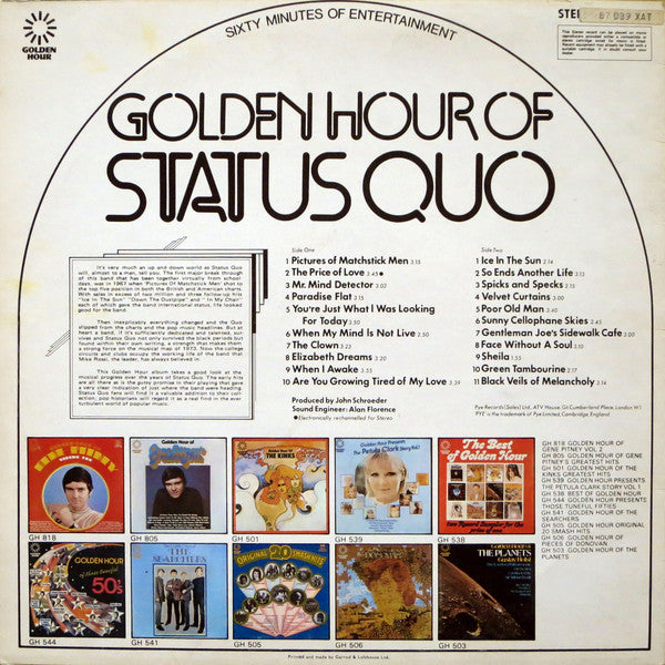 Status Quo - Golden Hour Of Status Quo (Vinyl)