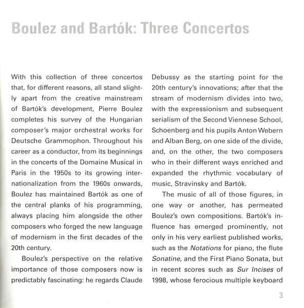 Béla Bartók, Pierre-Laurent Aimard, Tamara Stefanovich, Gidon Kremer, Yuri Bashmet, London Symphony Orchestra, Berliner Philharmoniker, Pierre Boulez - Concertos (CD)