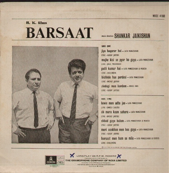 Shankar-Jaikishan - Barsaat (Vinyl)