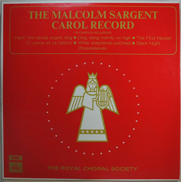 Royal Choral Society, The Conducted By  Sir Malcolm Sargent - The Malcolm Sargent Carol Record (Vinyl)