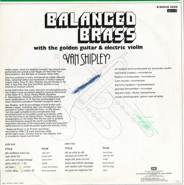 Van Shipley - Balanced Brass (With The Golden Guitar And Electric Violin) (Vinyl)