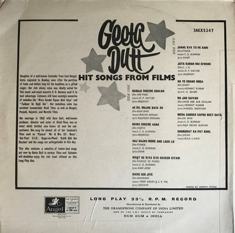 Geeta Dutt - Hit Songs From Films (Vinyl)