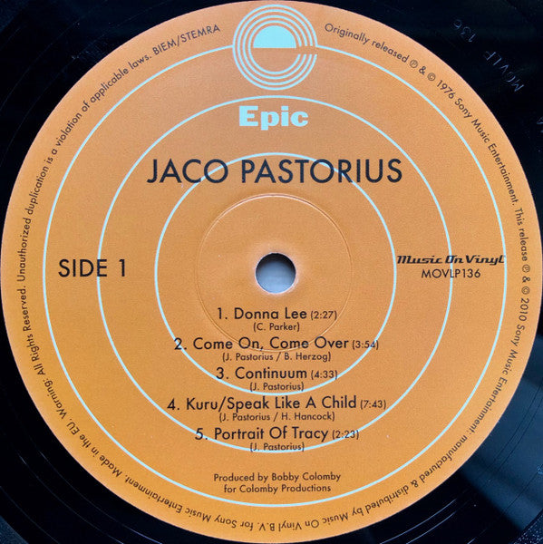 Jaco Pastorius - Jaco Pastorius (Vinyl)