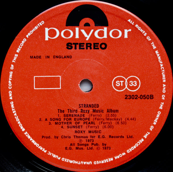 Roxy Music - Stranded (Vinyl)