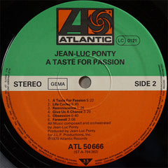 Jean-Luc Ponty - A Taste For Passion (Vinyl)