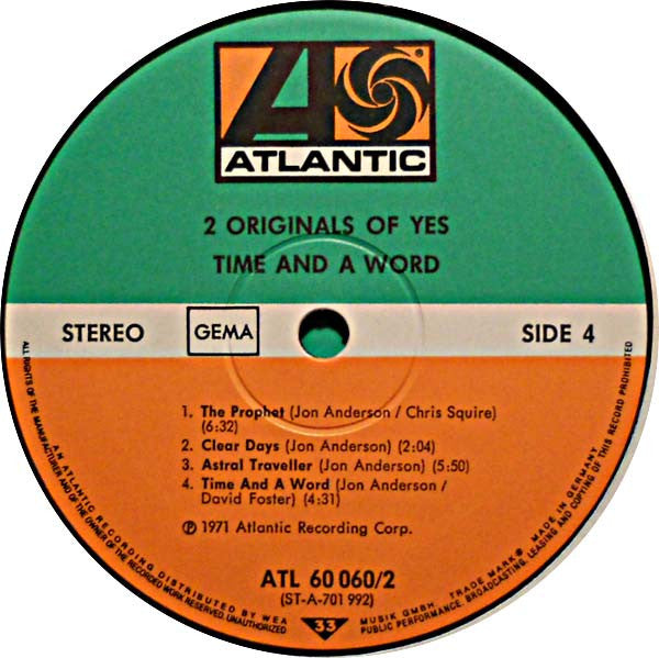 Yes - 2 Originals Of Yes (Vinyl) (2)