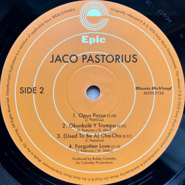 Jaco Pastorius - Jaco Pastorius (Vinyl)